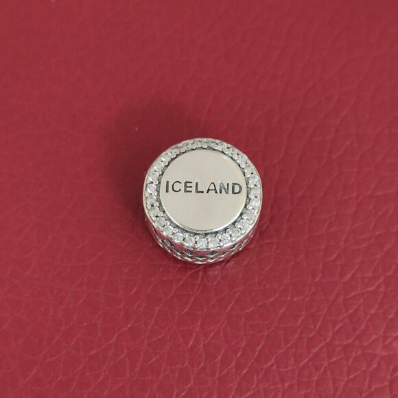 Pandora Iceland Flag Bead Charm Bracelet Pendant S925 Silver with box - Picture 5 of 6